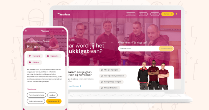 WerkenbijKemkens.nl | Een moderne look voor een moderne werkgever